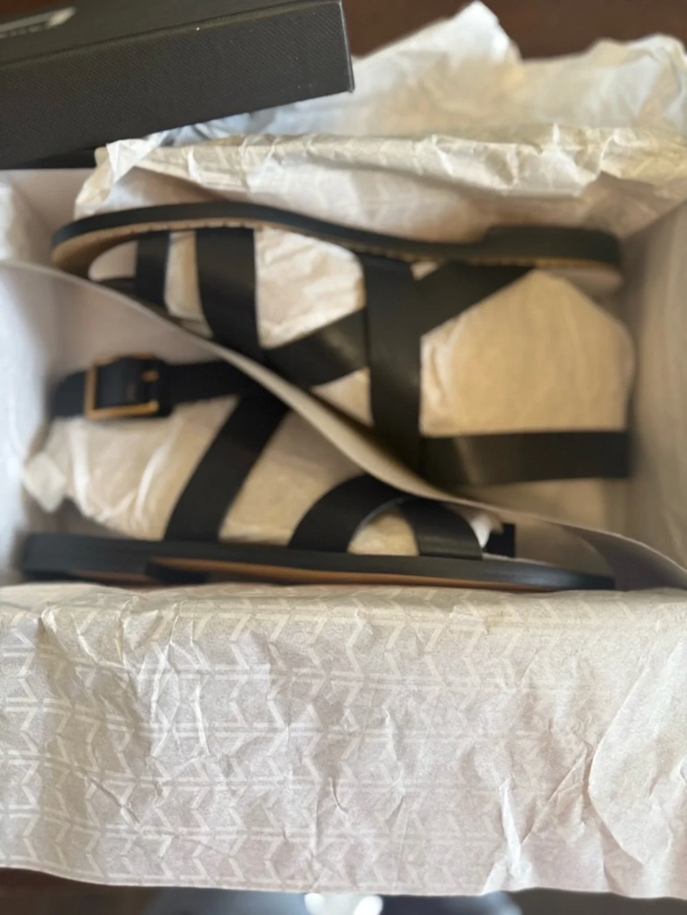 Marc Fisher Lollie Black Leather Strappy Ankle-Buckle Sandals NEW‎ 8